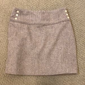 Size 10 Tan Kids Skirt with White Buttons